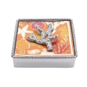 Mariposa Coral Napkin Box