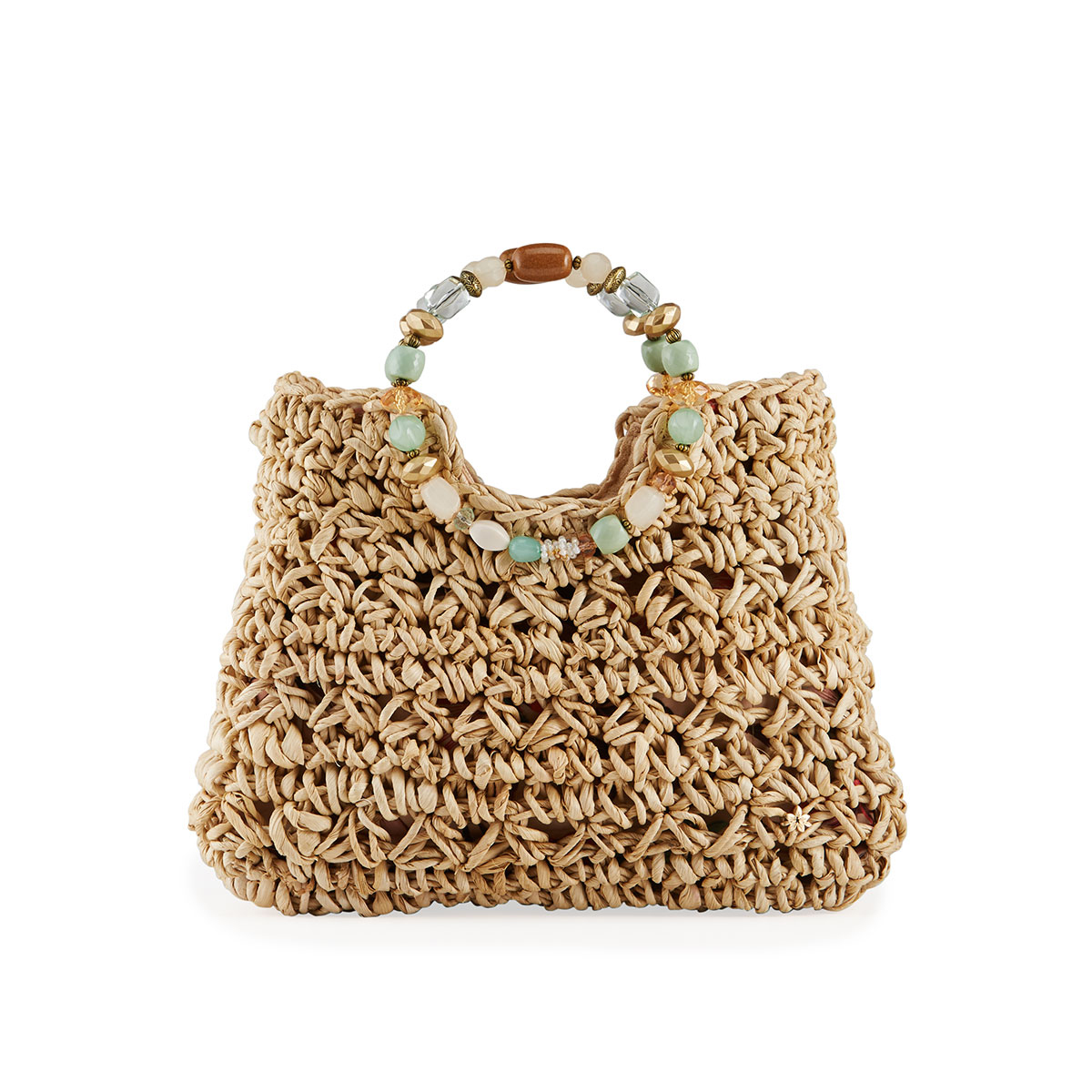 Cappelli Woven Jeweled Top Handle Bag - The Silver Peddler