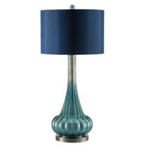 Crestview Peacock Blue Table Lamp