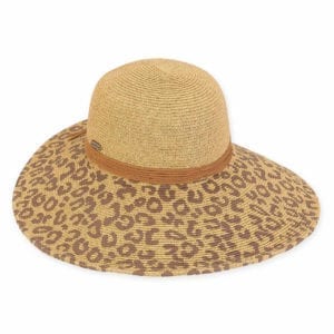 Sun 'N' Sand Paper Braid Hat with Animal Brim