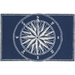 Liora Manne Navy Compass Rug
