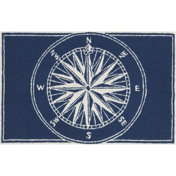 Liora Manne Navy Compass Rug